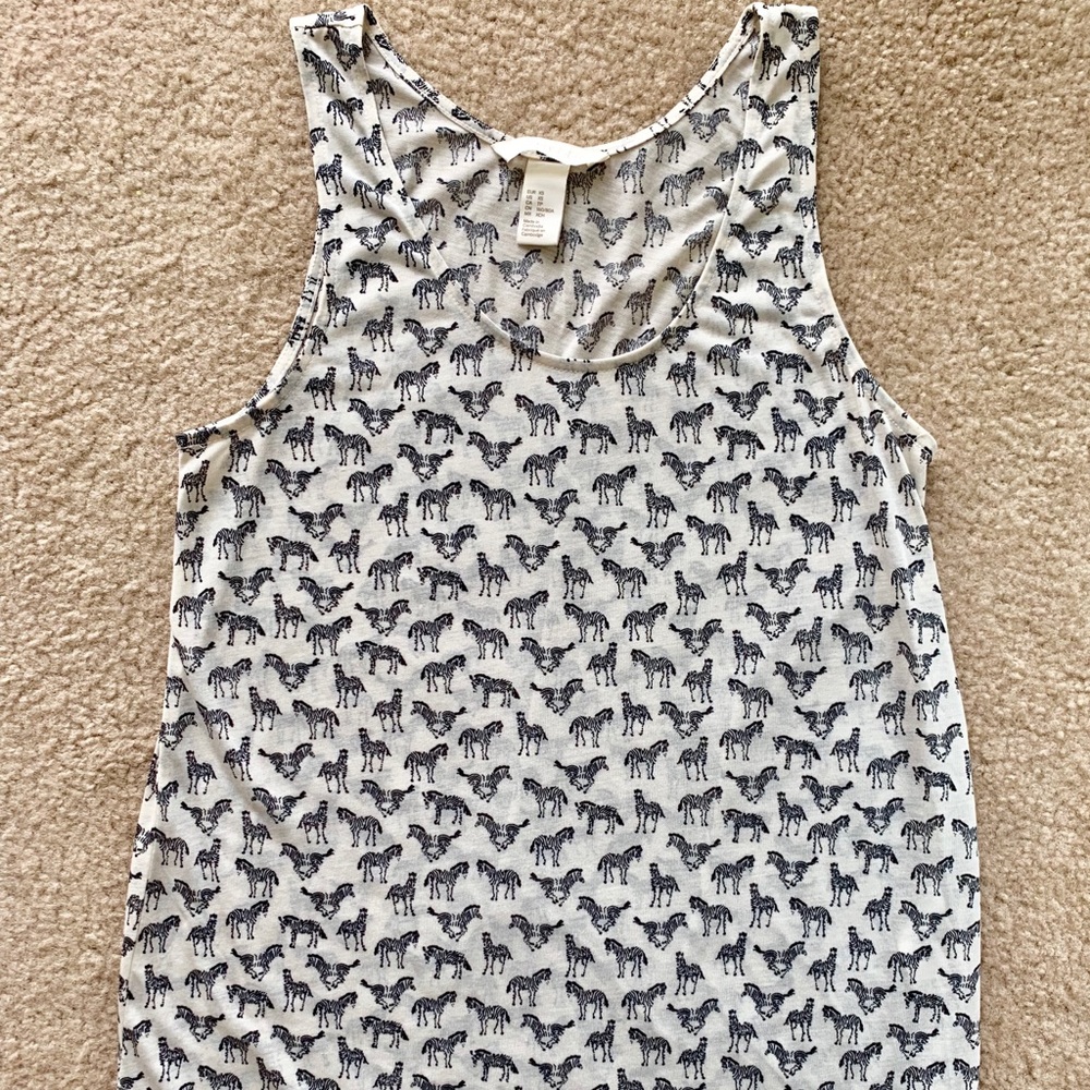 B+W Zebra Tank Top